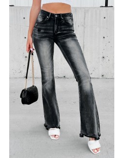 Line Mid-Rise Special A Flare Jeans (Grey)