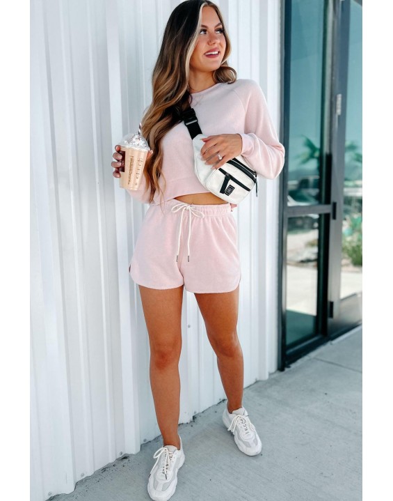 Be Lazy Fleece Two-Piece Set (Blush)