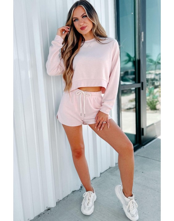 Be Lazy Fleece Two-Piece Set (Blush)