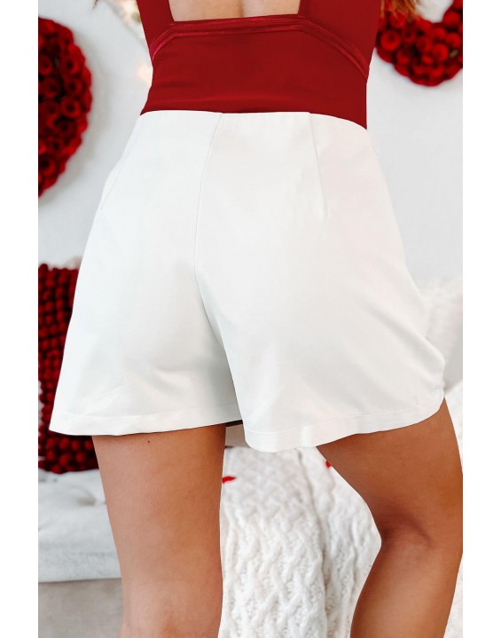 Board Button Detailed Skort (Cream)