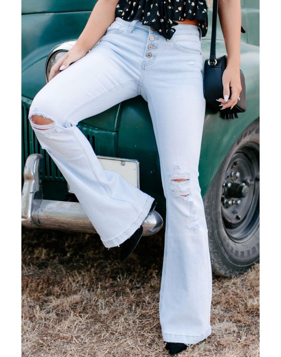 Me Distressed Kancan Flare Jeans (Light)