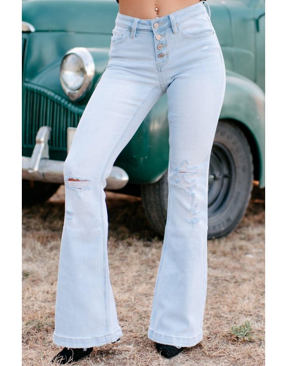 Me Distressed Kancan Flare Jeans (Light)